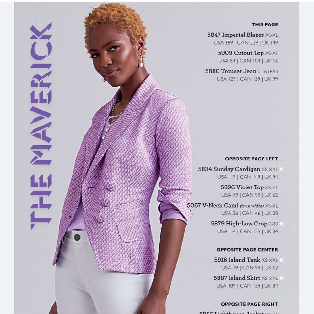 Cabi asymmetrical geometric pink and purple blazer | size S (runs big)